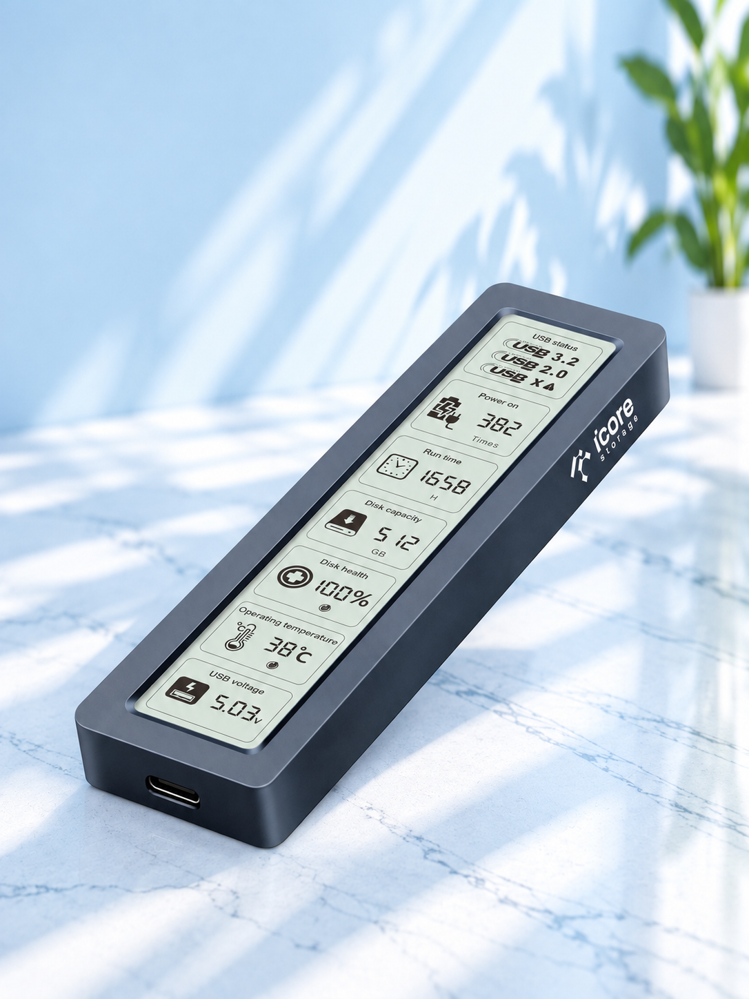 icore storage ポータブル外付けSSD